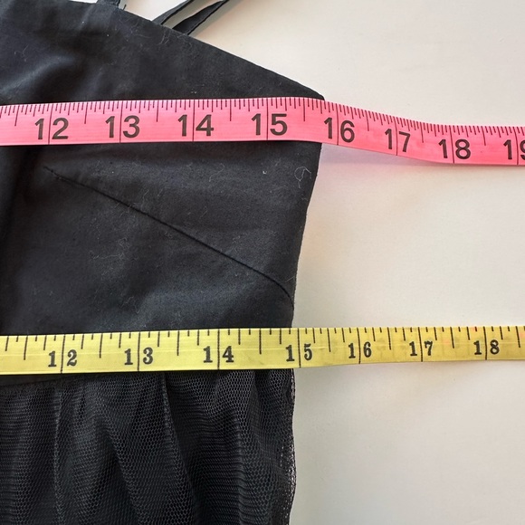 Anthropologie Maeve Tiered Tulle Tunic Blouse Black NWT Women’s Size X-Small - Picture 11 of 13